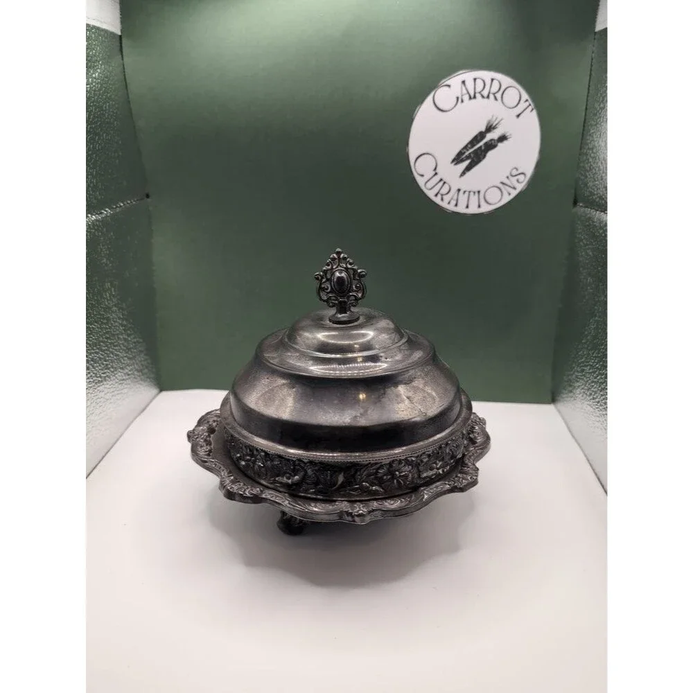 Vintage Poole Silverplate Covered Dish